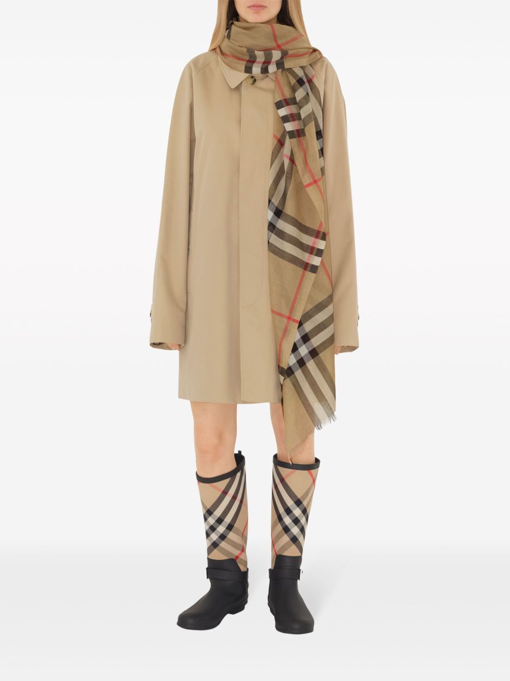 Burberry Check wool and silk scarf Burberry