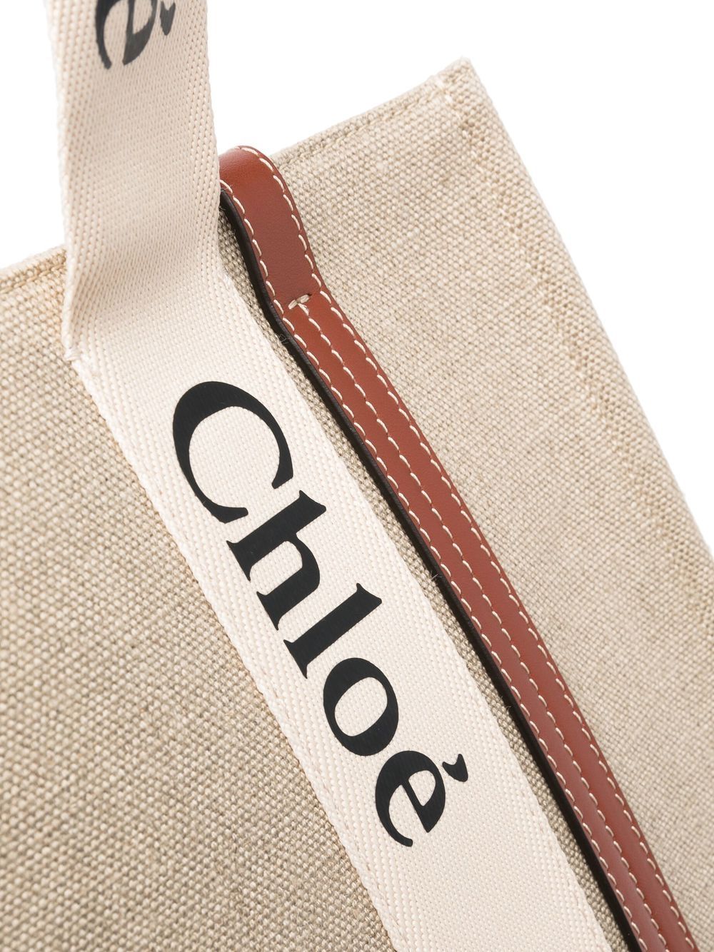 Chloé Woody canvas medium tote bag Chloé
