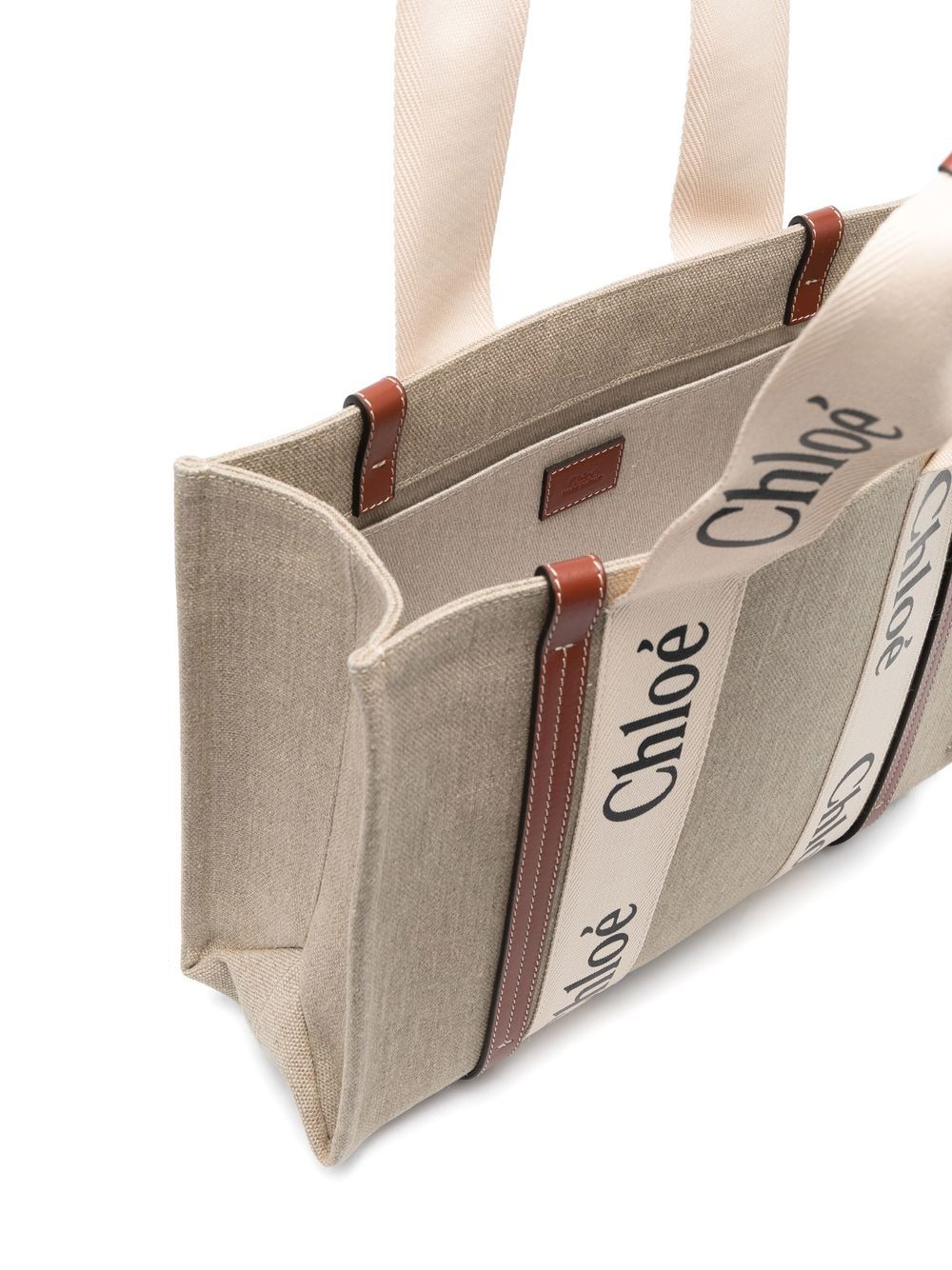 Chloé Woody canvas medium tote bag Chloé