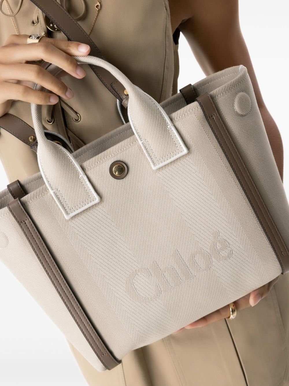 Chloé Carry small canvas tote bag Chloé