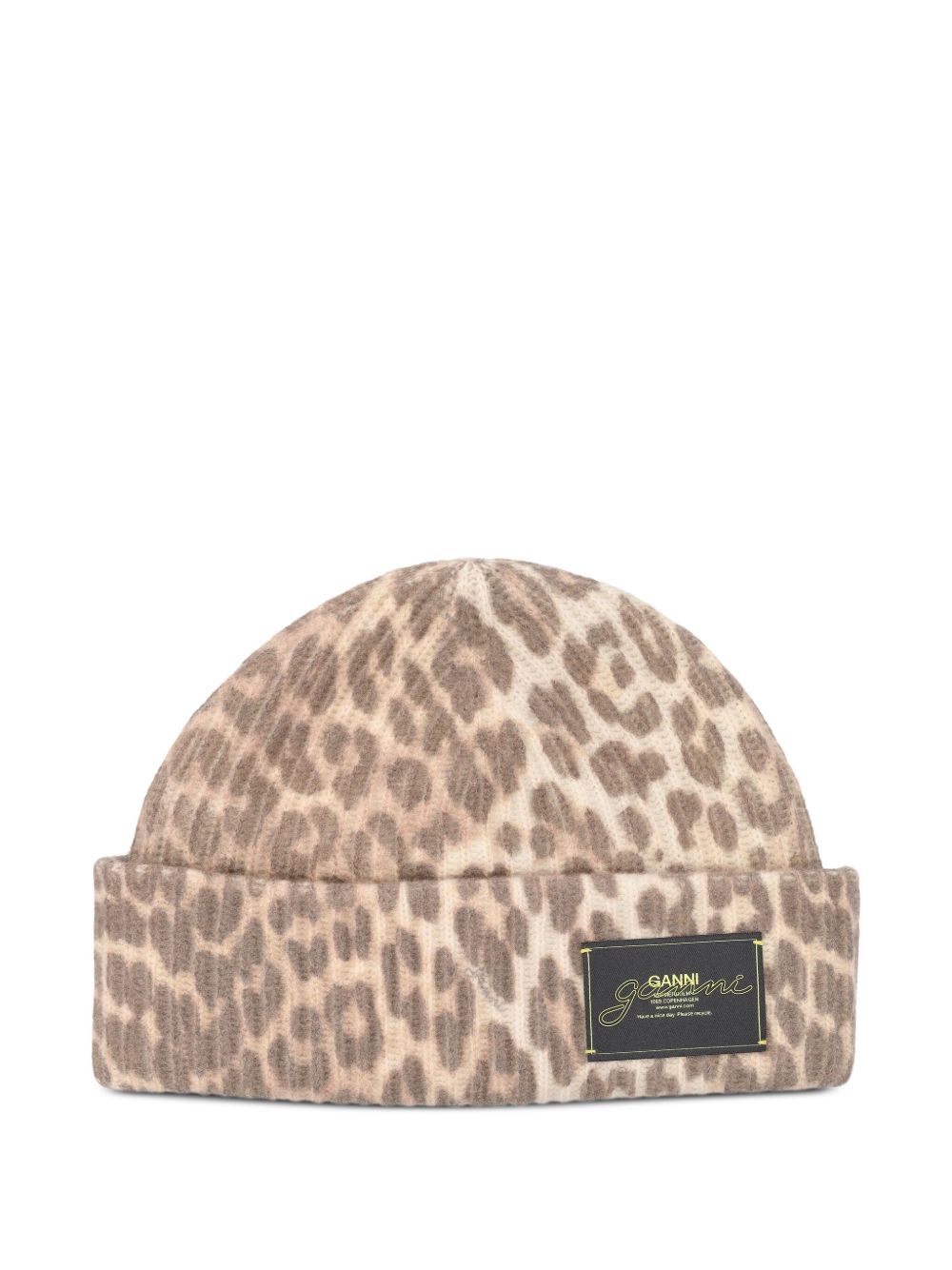 Ganni logo patch beanie Ganni