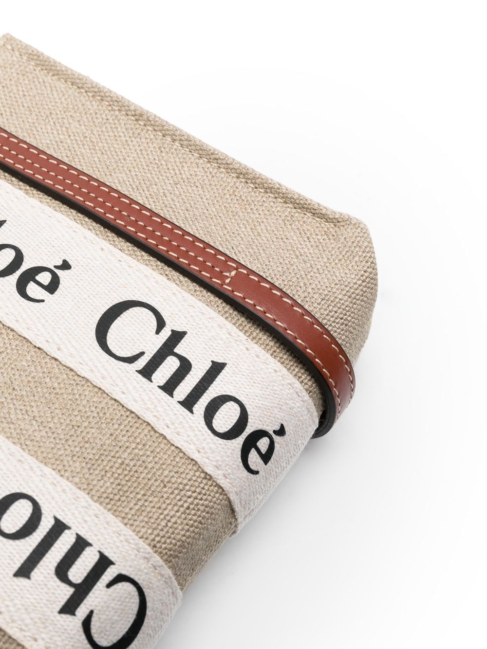 Chloé Woody small linen tote bag Chloé