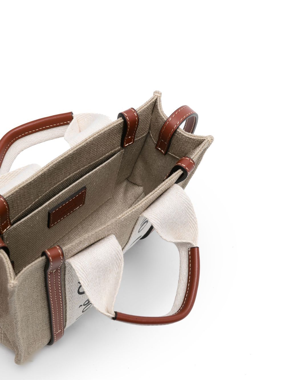 Chloé Woody small linen tote bag Chloé