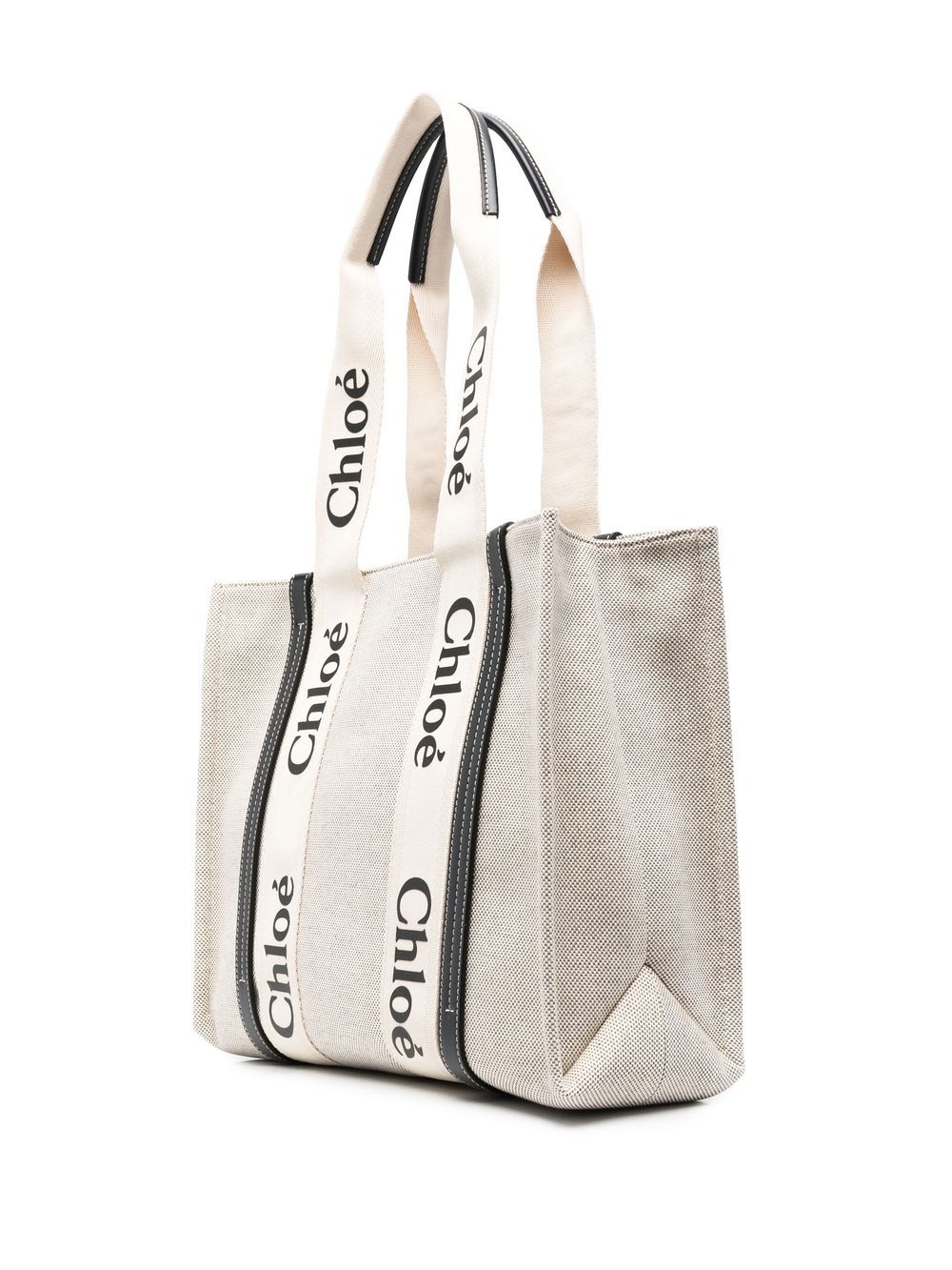 Chloé Woody canvas medium tote bag Chloé