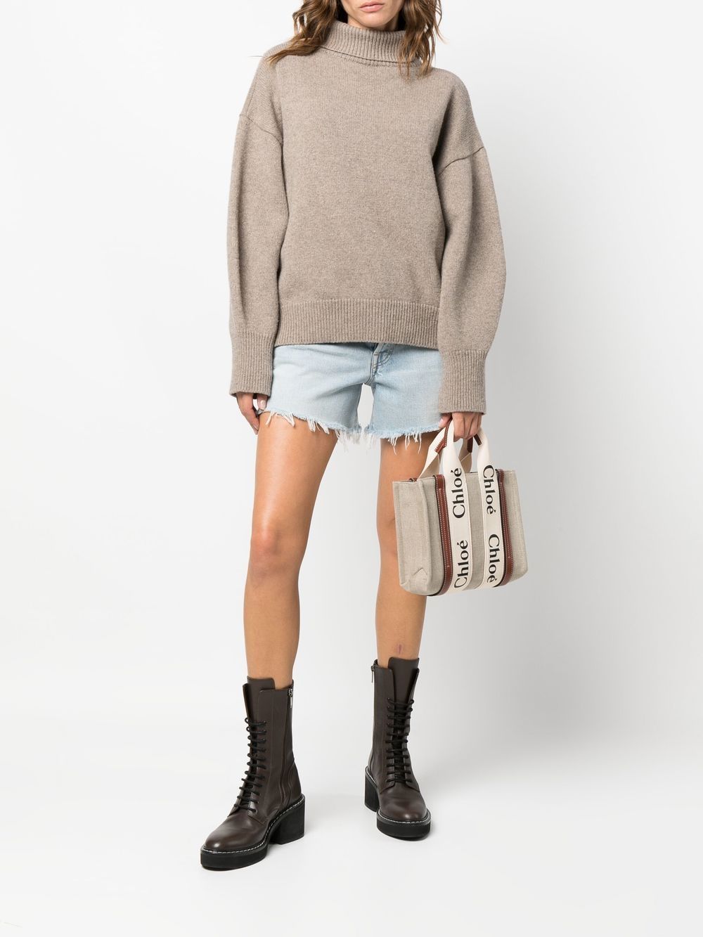 Chloé Woody small canvas tote bag Chloé