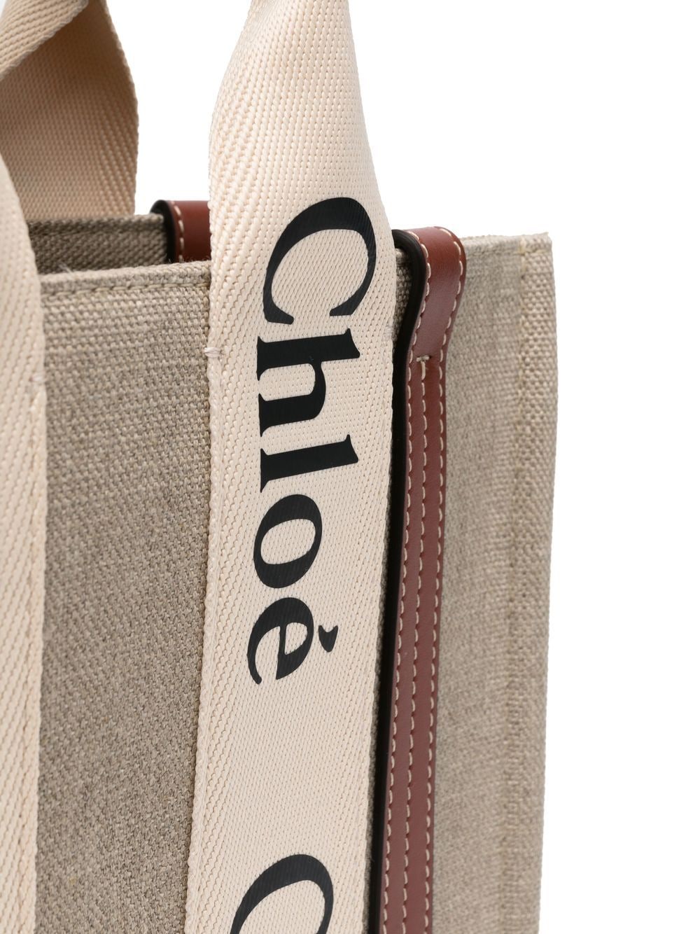Chloé Woody small canvas tote bag Chloé