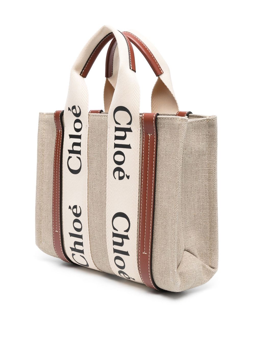 Chloé Woody small canvas tote bag Chloé