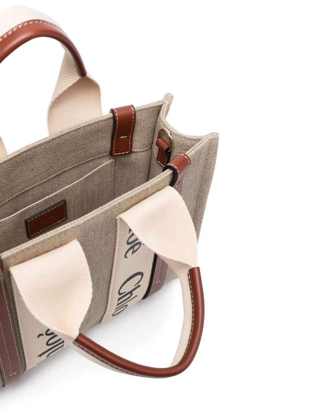Chloé Woody small canvas tote bag Chloé
