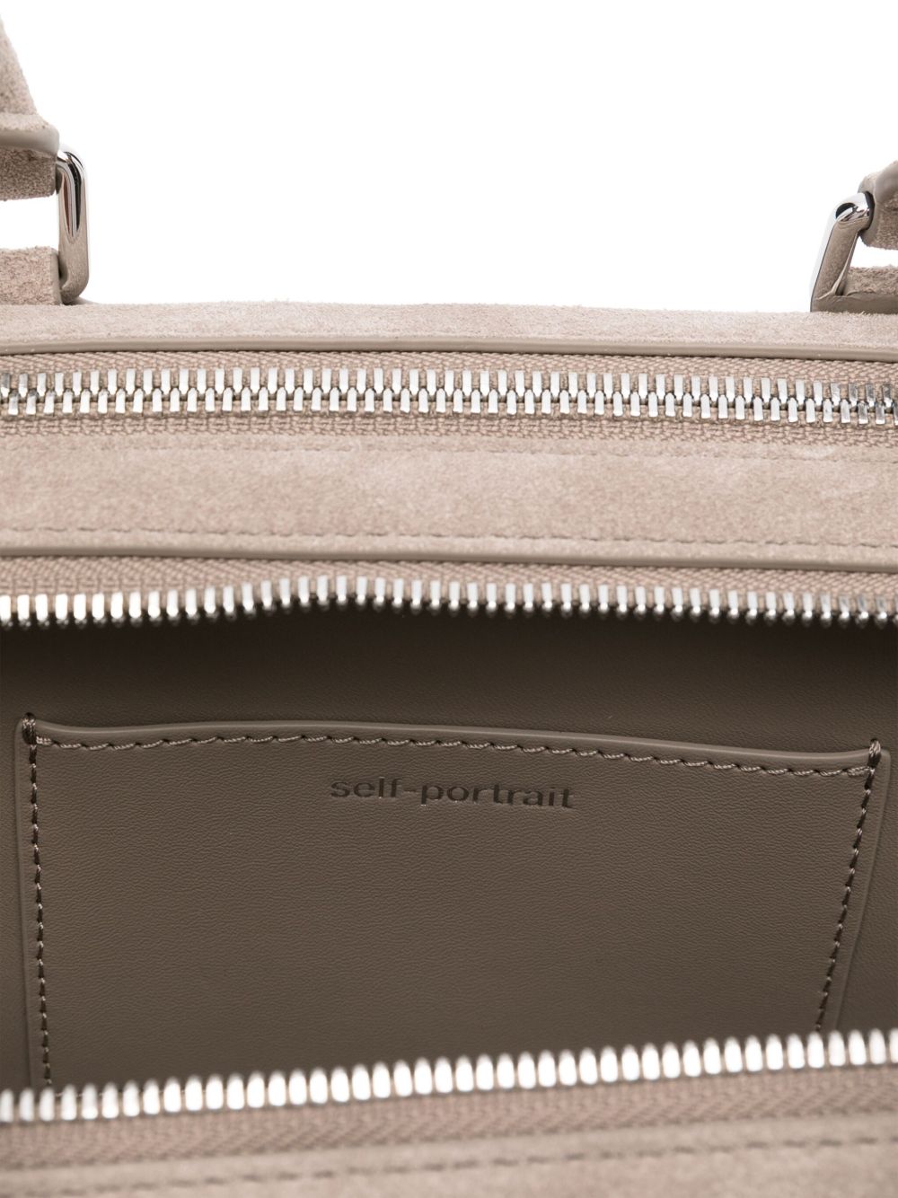 Self-Portrait suede baguette shoulder bag Self-Portrait