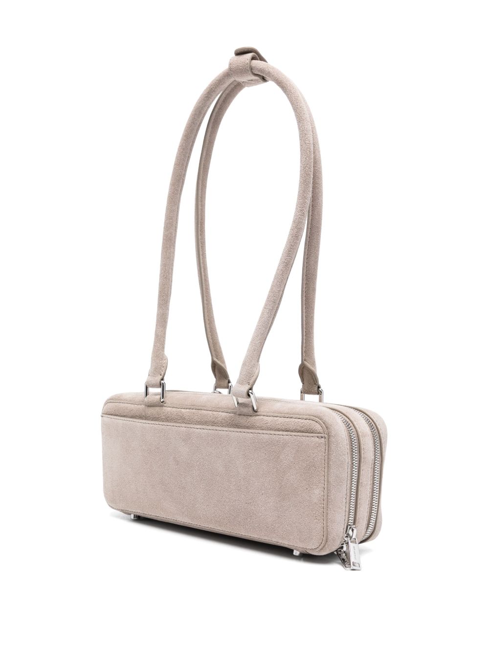 Self-Portrait suede baguette shoulder bag Self-Portrait