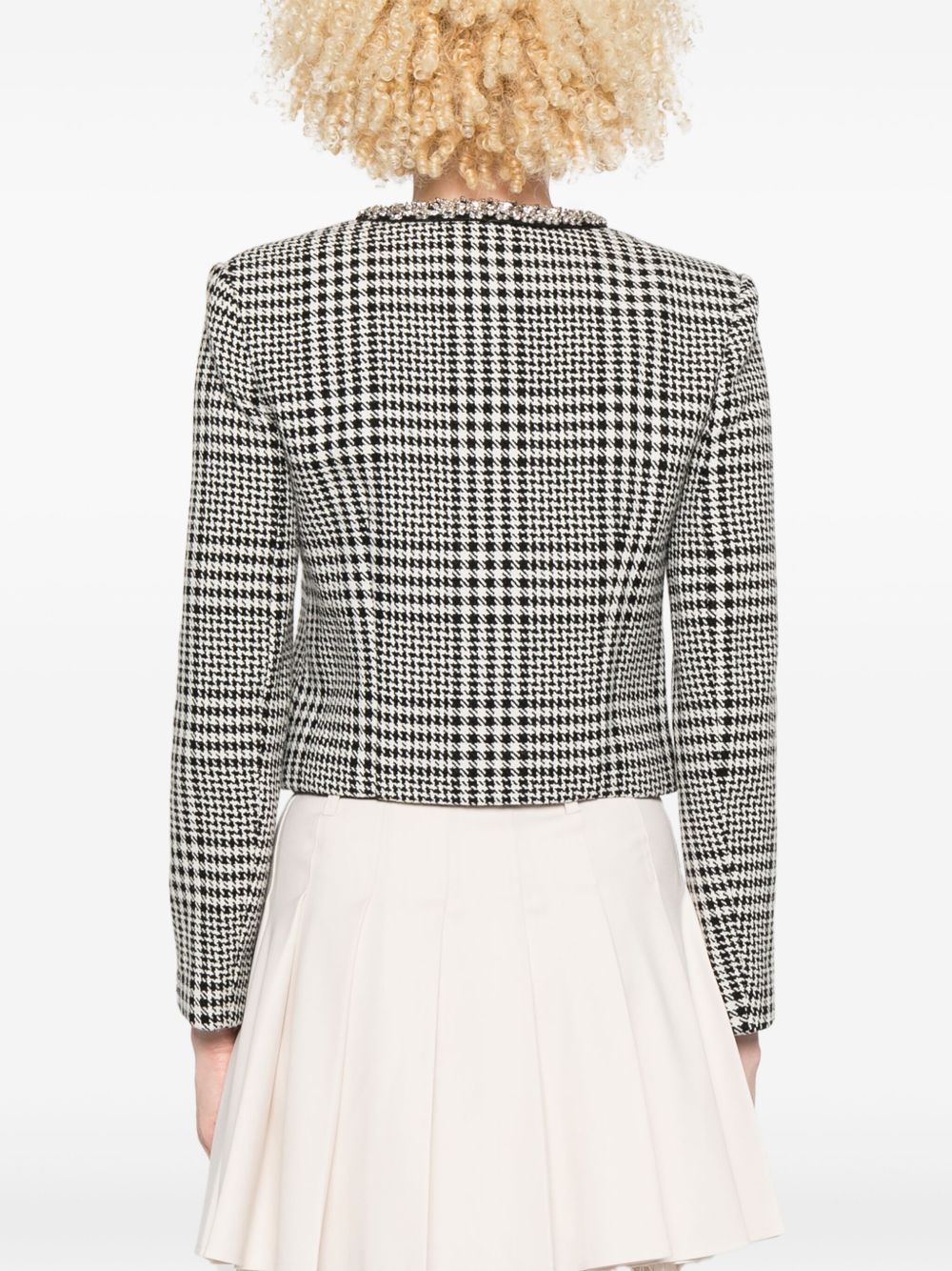 Self-Portrait Houndstooth crop jacket Self-Portrait