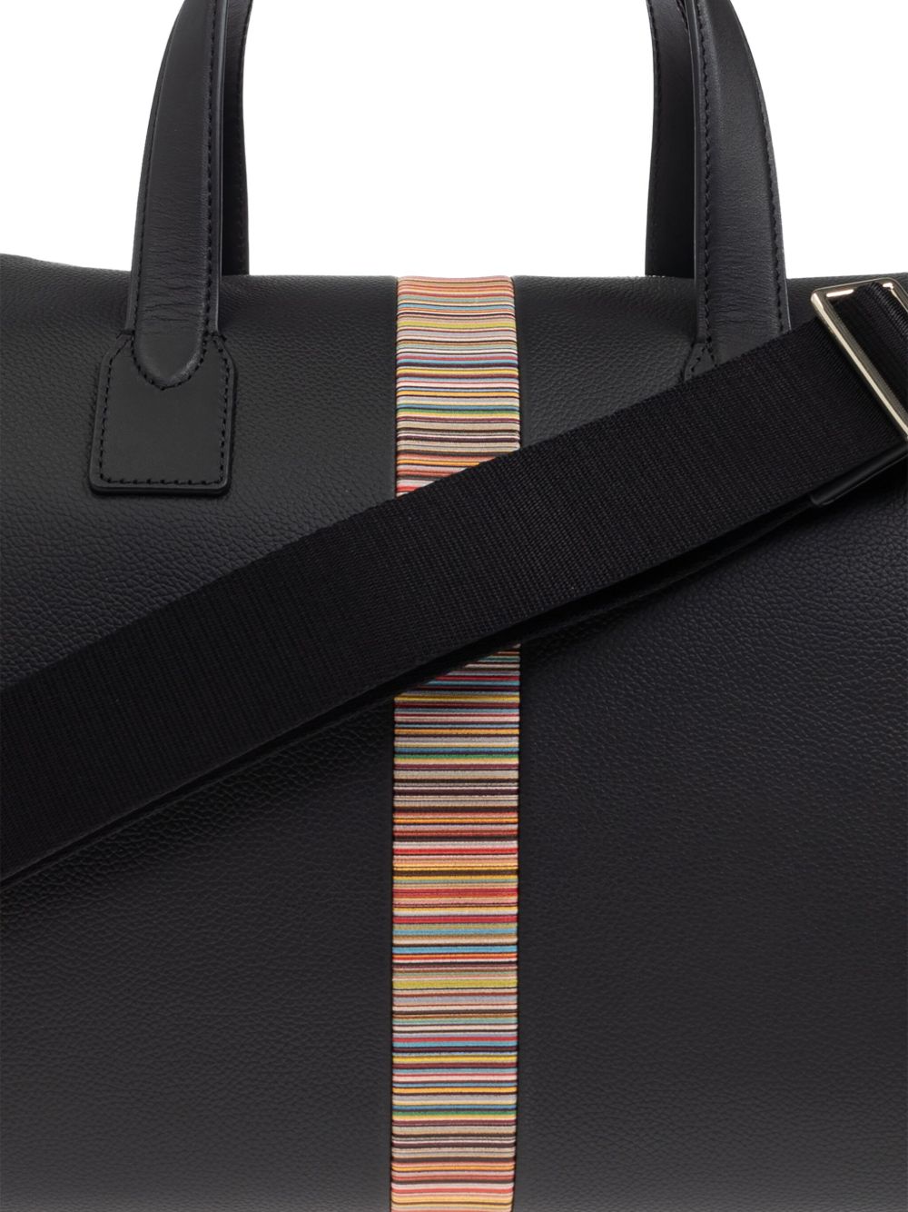Paul Smith Leather 'Signature Stripe' Trim Holdall Paul Smith