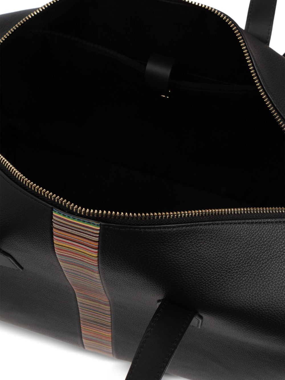 Paul Smith Leather 'Signature Stripe' Trim Holdall Paul Smith