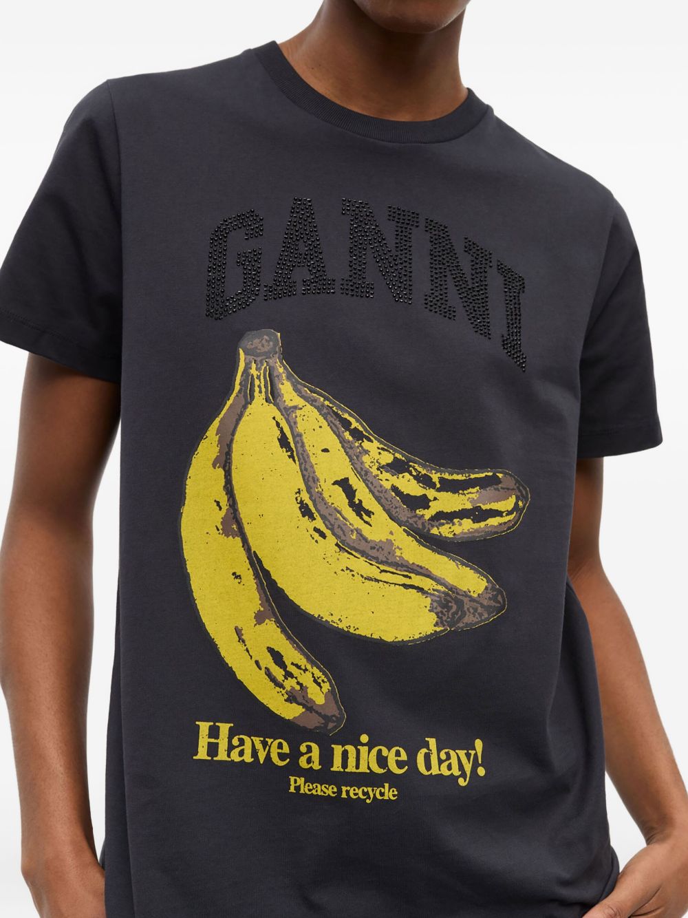 GANNI T-shirts and Polos Grey Ganni
