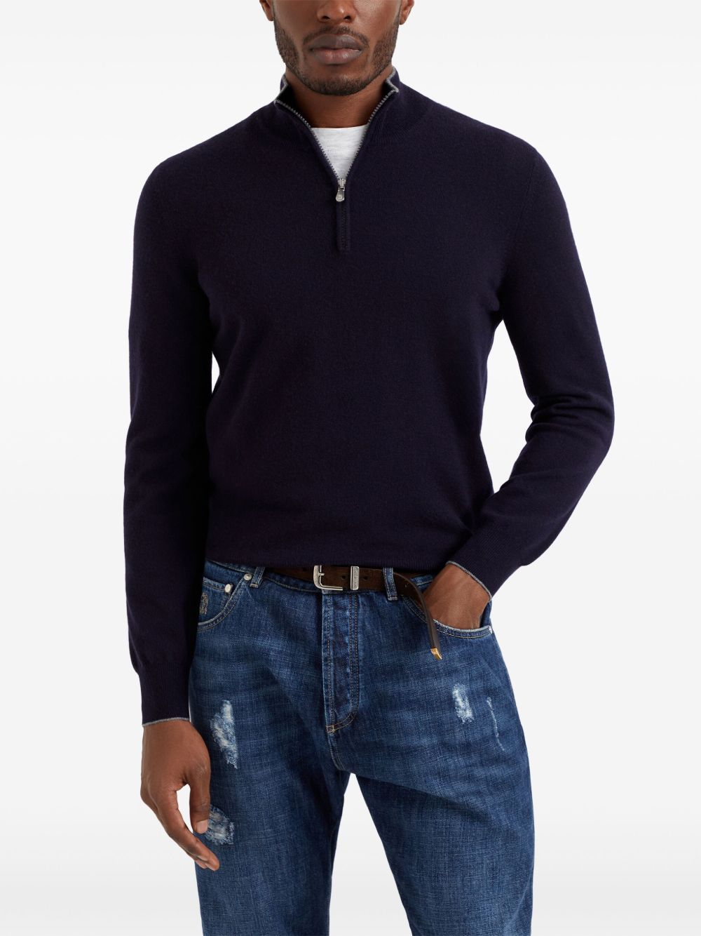 Brunello Cucinelli Sweaters Blue - Gallerias