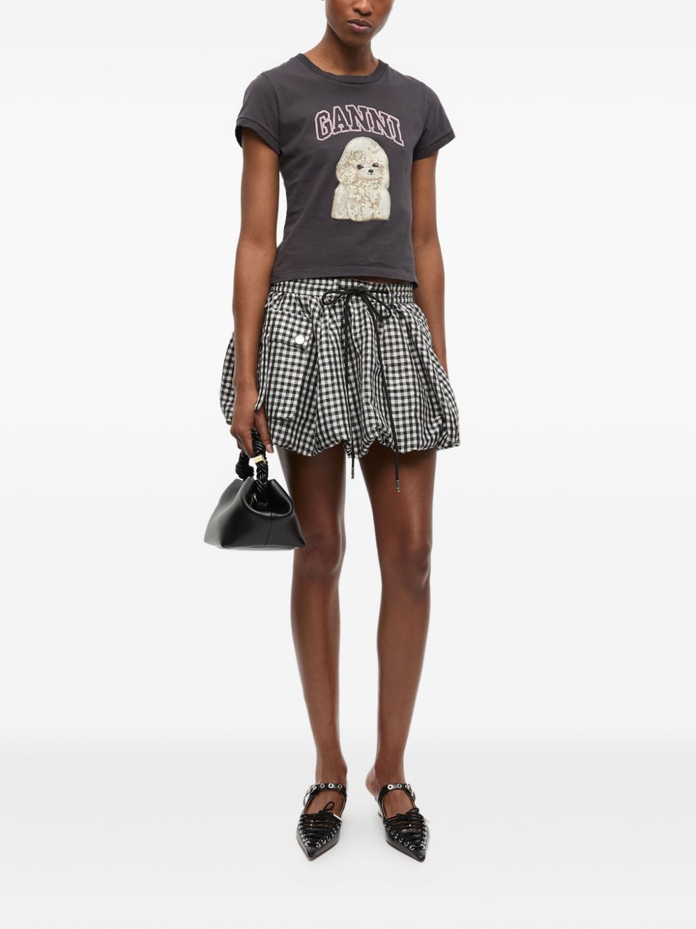 GANNI T-shirts and Polos Grey Ganni