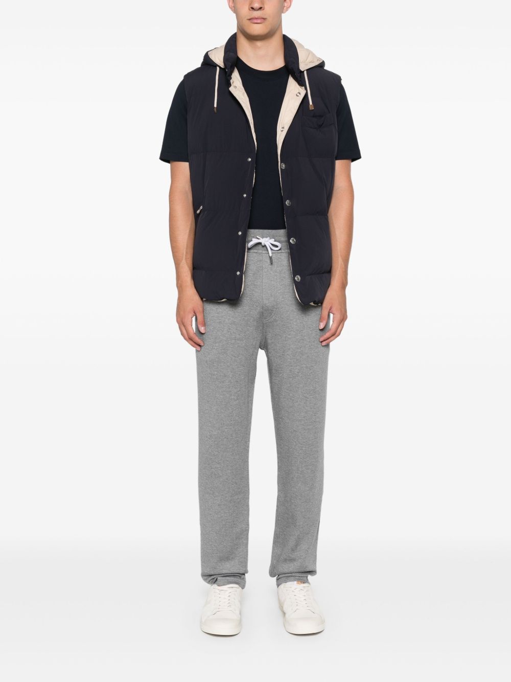 Brunello Cucinelli Mélange-effect track pants Brunello Cucinelli