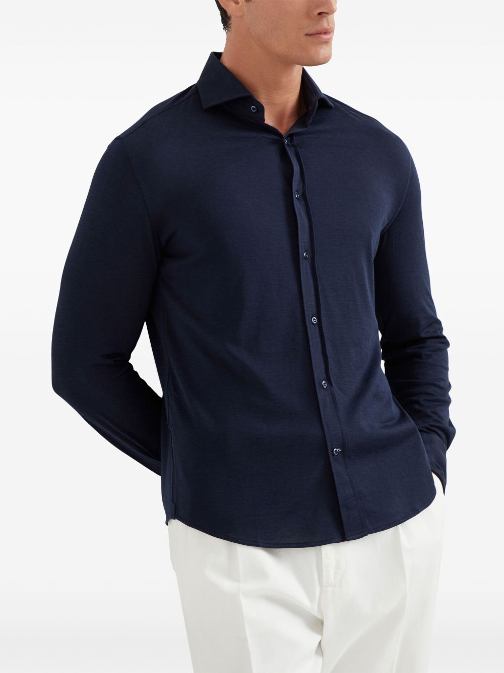 Brunello Cucinelli Shirts Blue Brunello Cucinelli