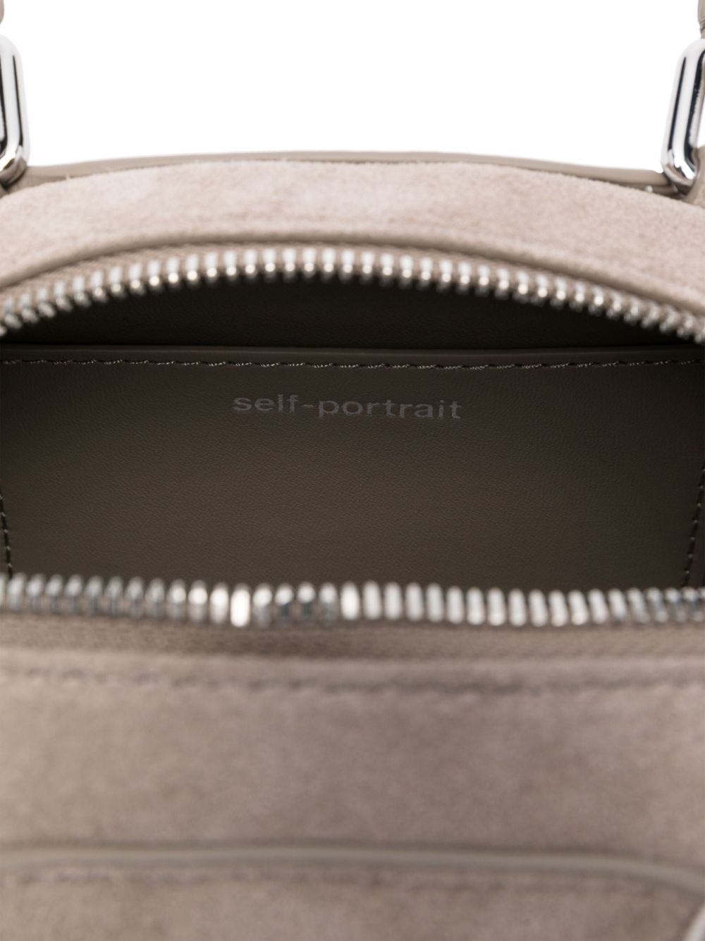 Self-Portrait Suede mini shoulder bag Self-Portrait
