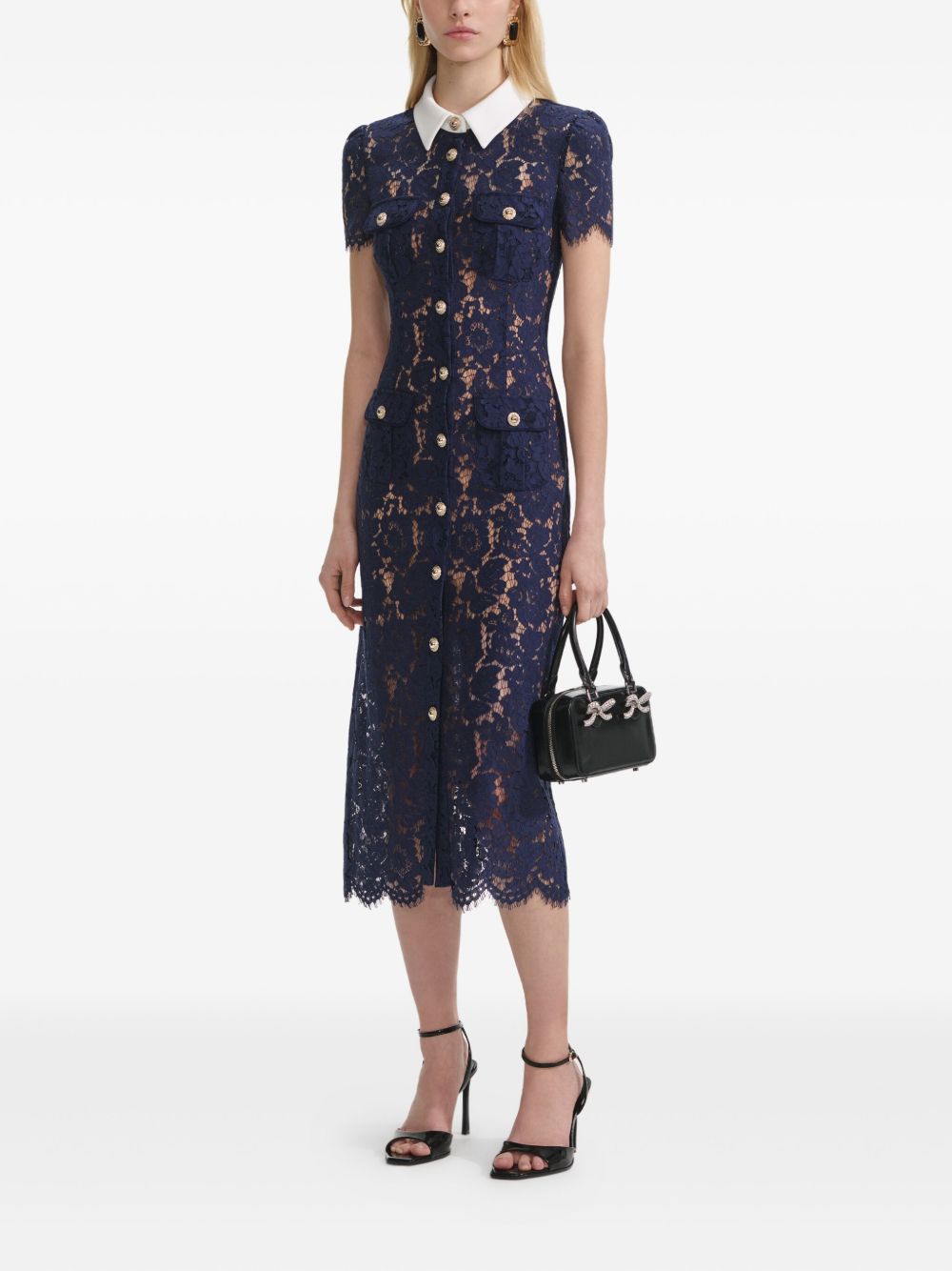 Self-Portrait Embroidered-lace dress Self-Portrait