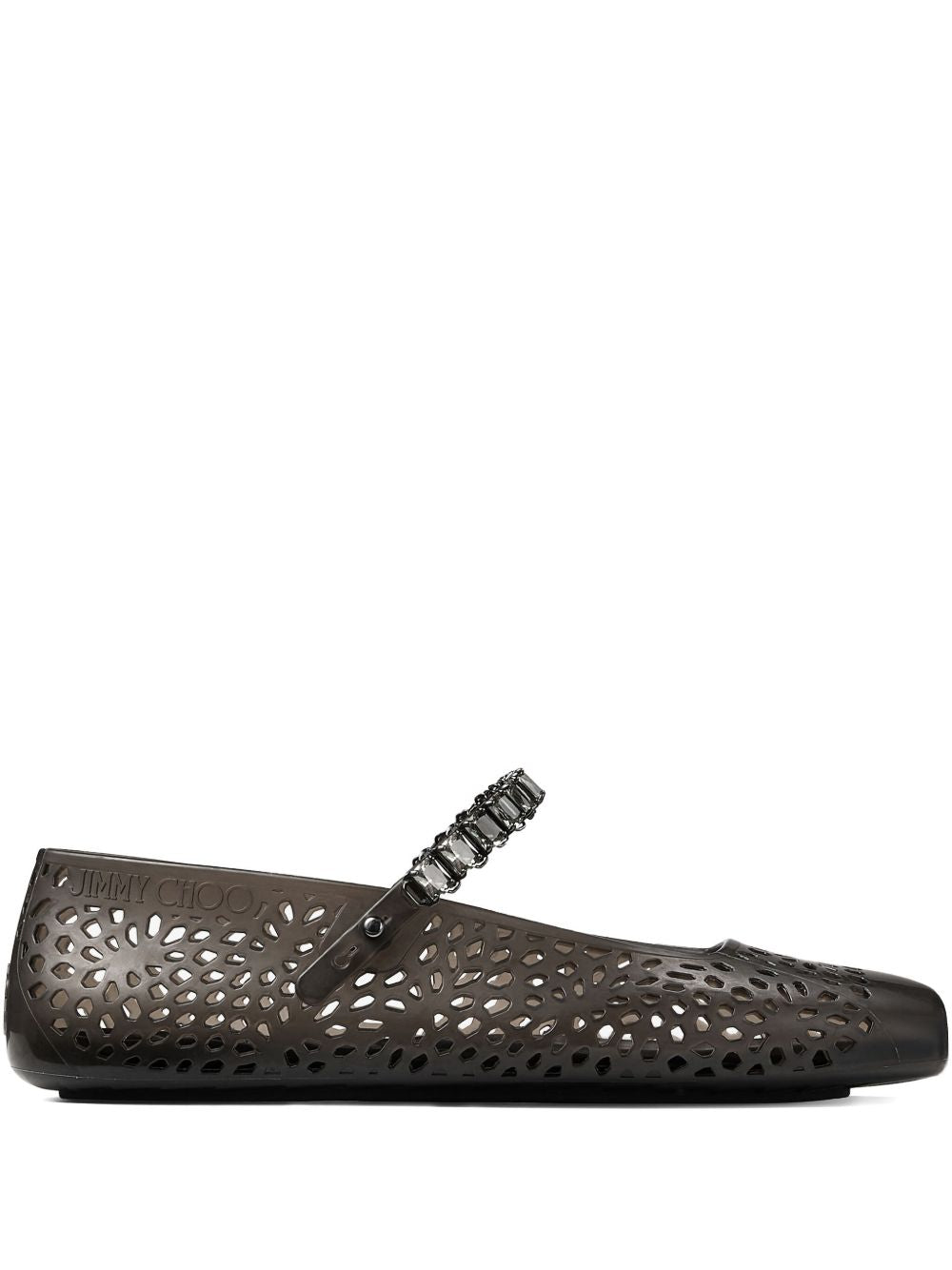 Jimmy Choo The Jelly Ballerina Flats with Crystal Embellishment Jimmy Choo