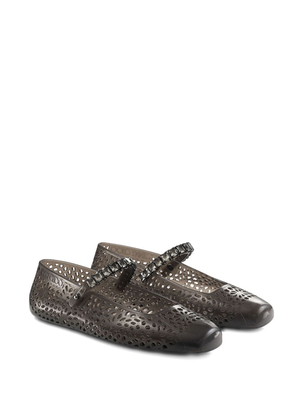 Jimmy Choo The Jelly Ballerina Flats with Crystal Embellishment Jimmy Choo