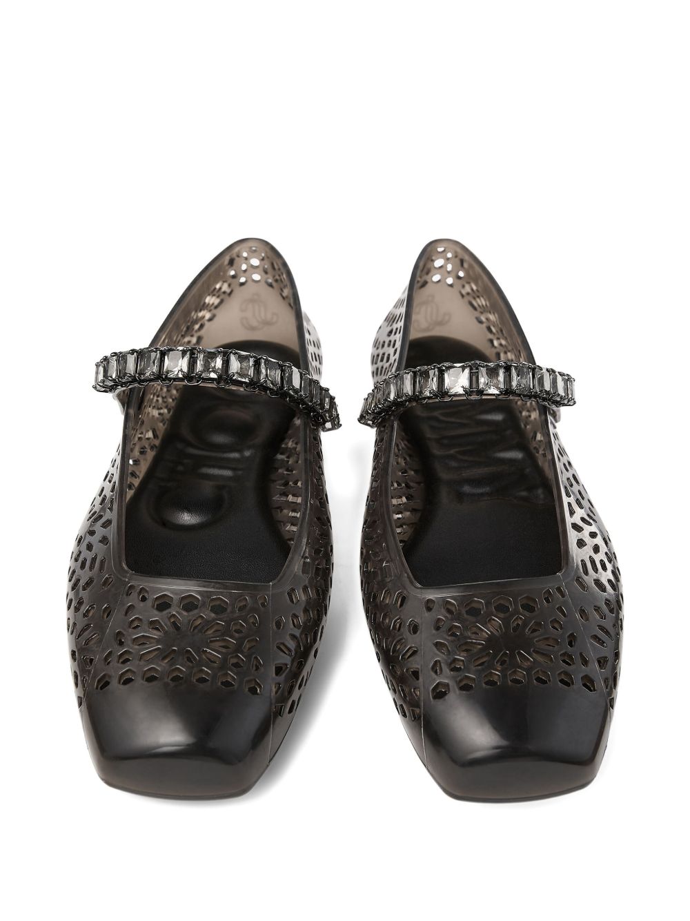 Jimmy Choo The Jelly Ballerina Flats with Crystal Embellishment Jimmy Choo