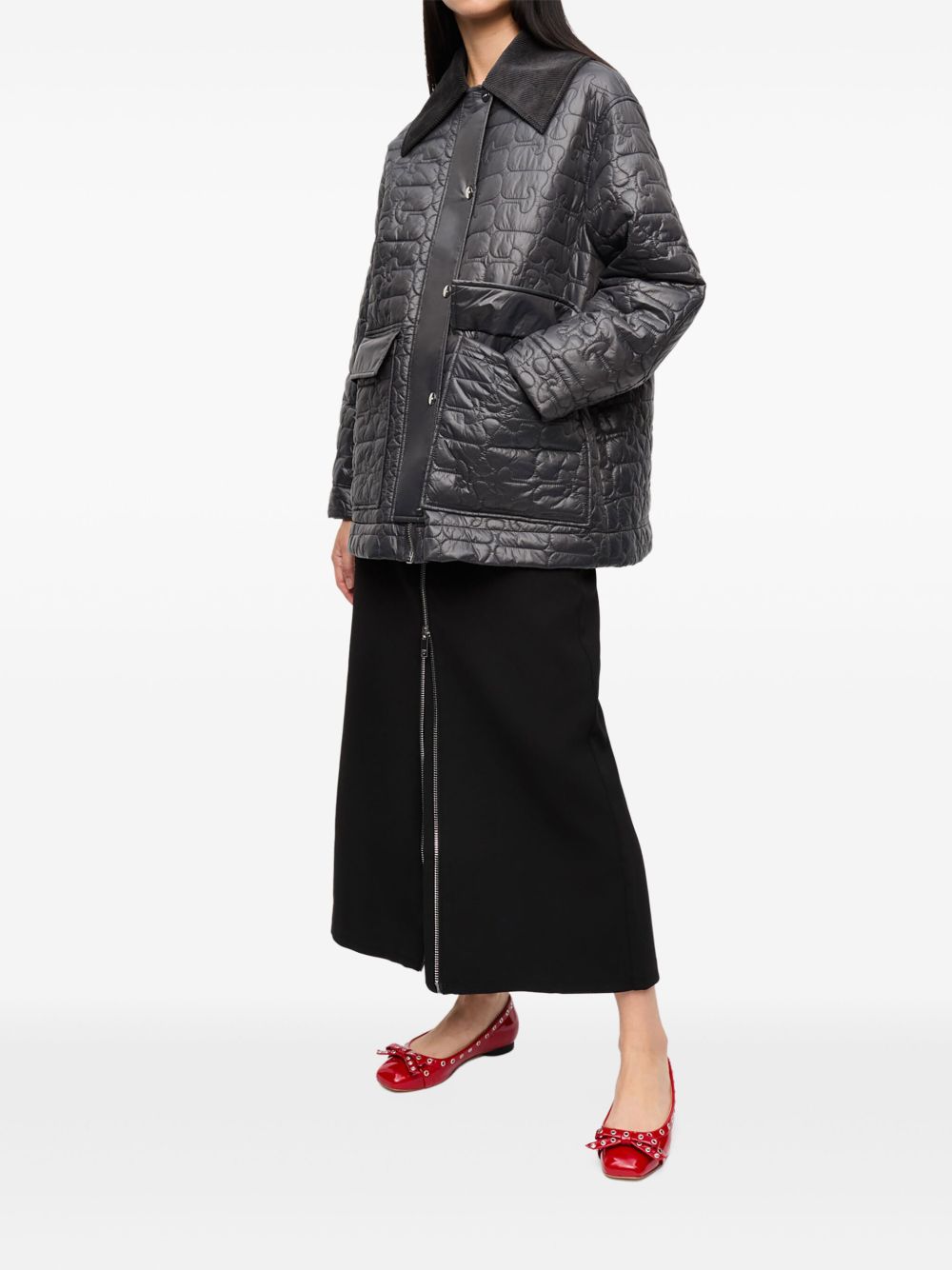 GANNI Jackets Grey Ganni