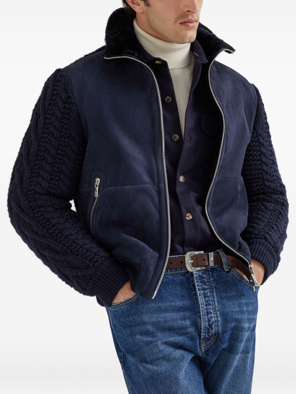 Brunello Cucinelli Virgin wool flannel overshirt with chest pockets Brunello Cucinelli