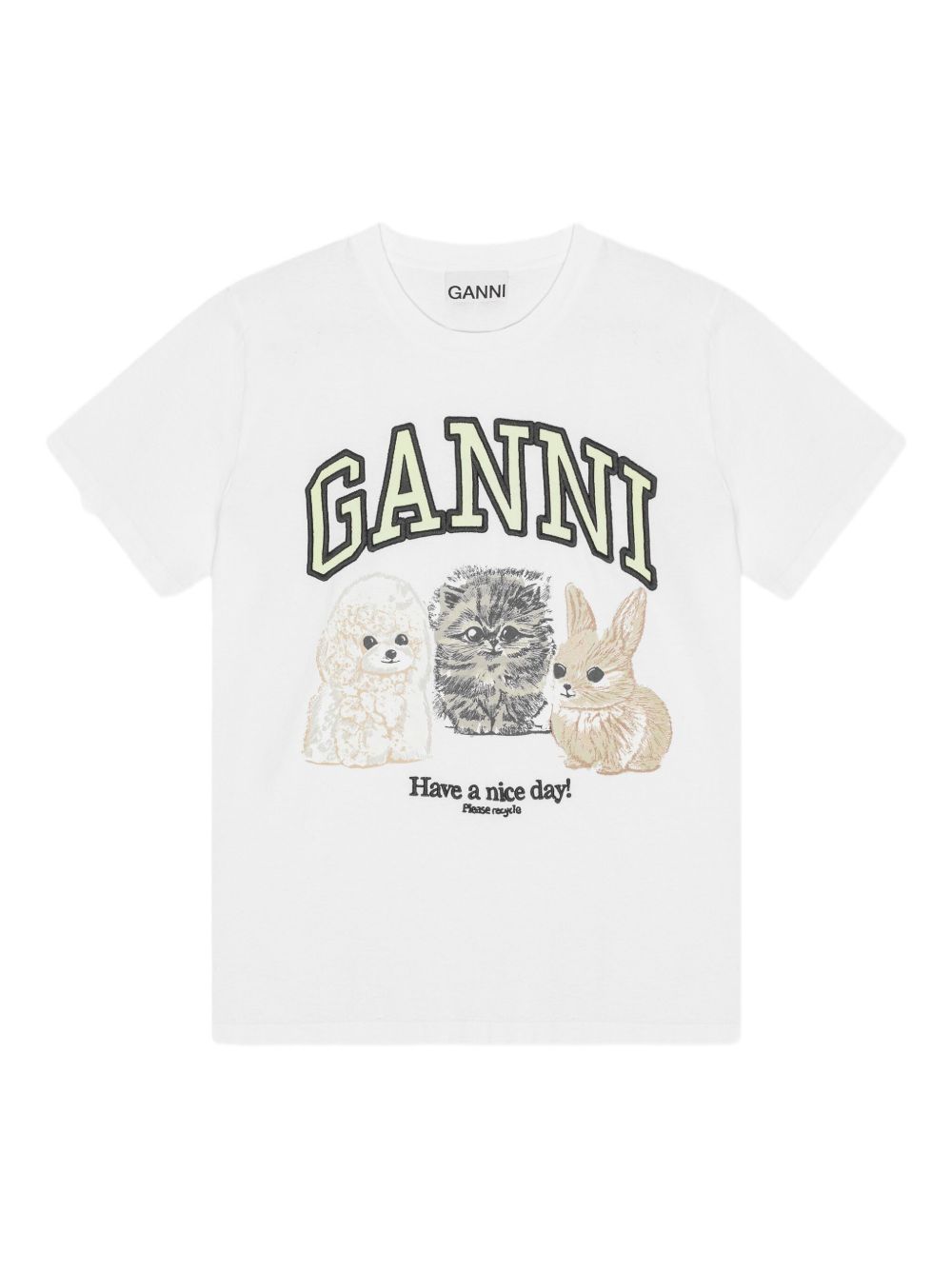 GANNI T-shirts and Polos White Ganni