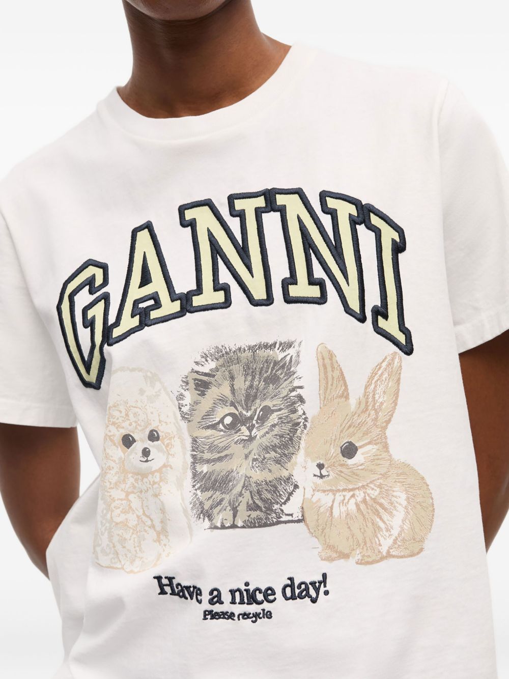 GANNI T-shirts and Polos White Ganni