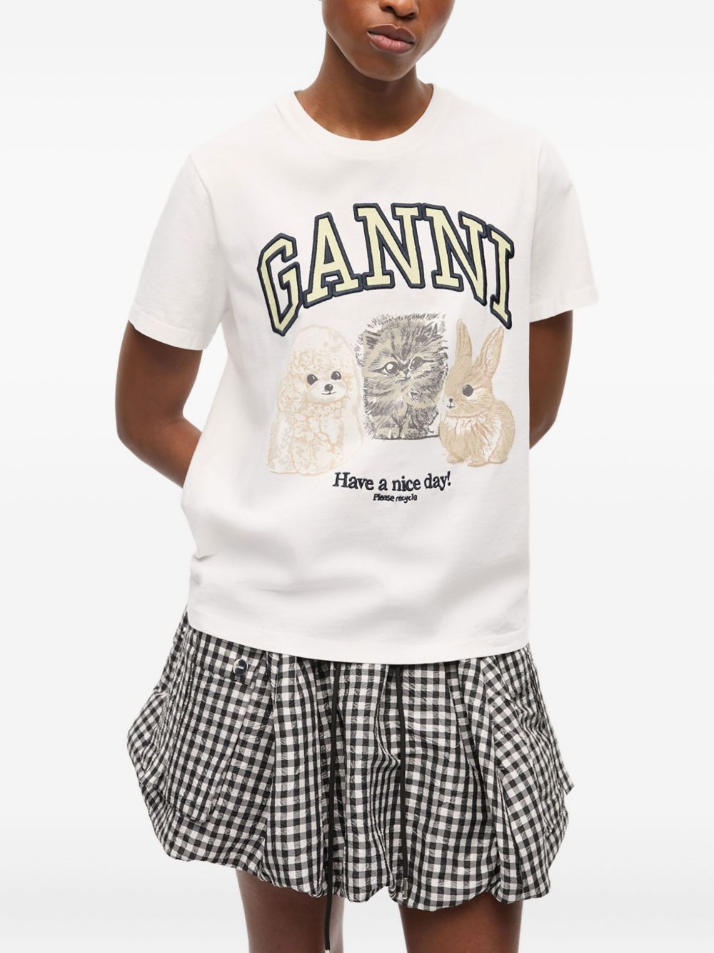 GANNI T-shirts and Polos White Ganni