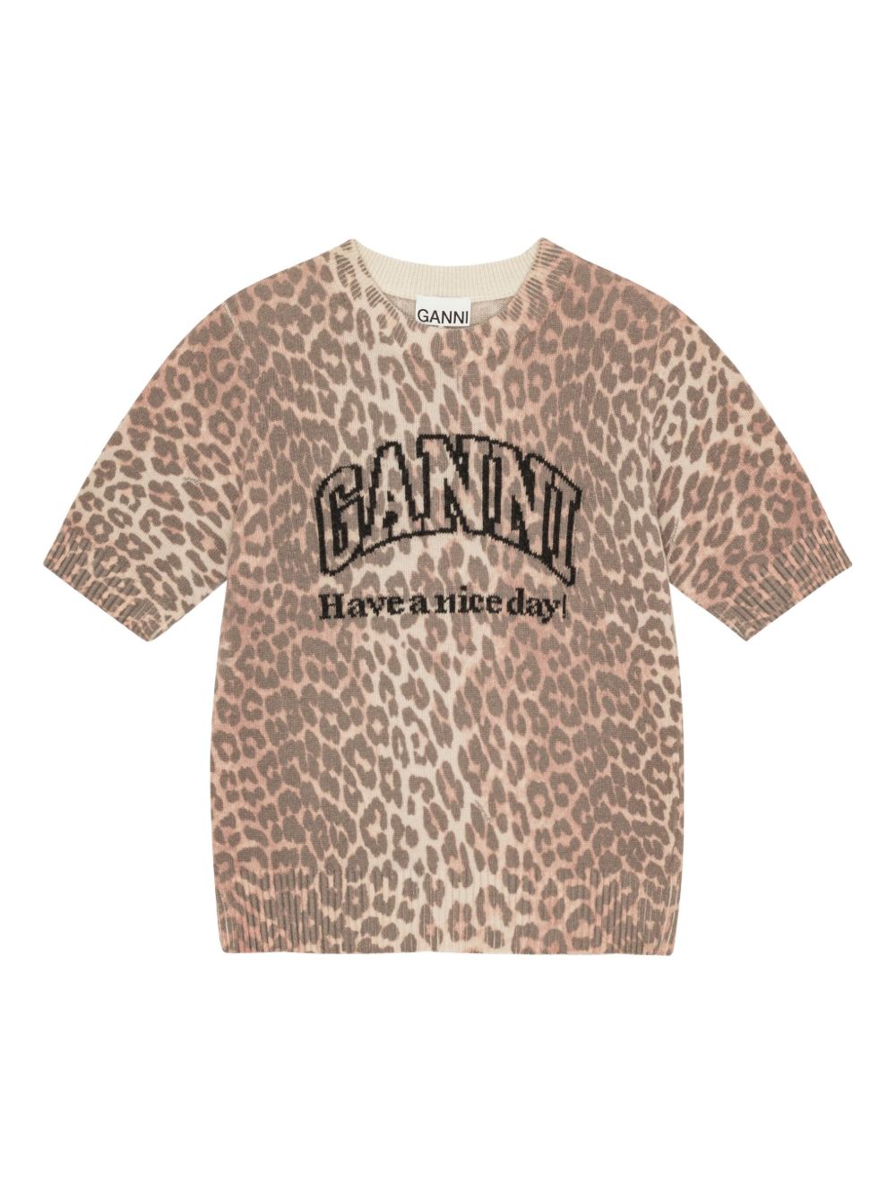 GANNI T-shirts and Polos Brown Ganni