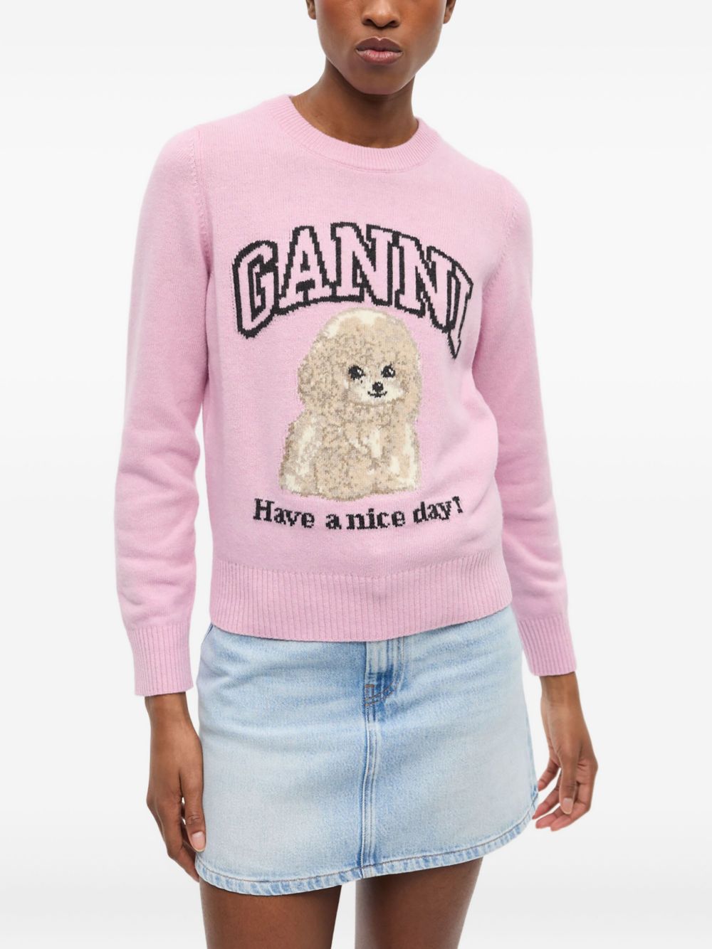 GANNI Sweaters Pink Ganni