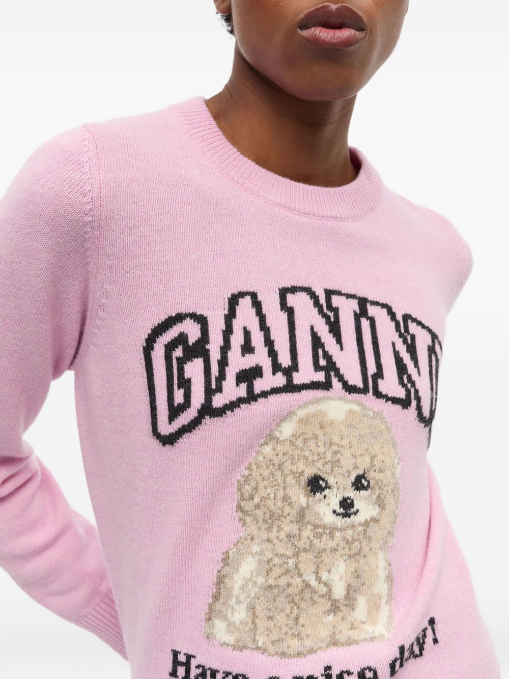 GANNI Sweaters Pink Ganni