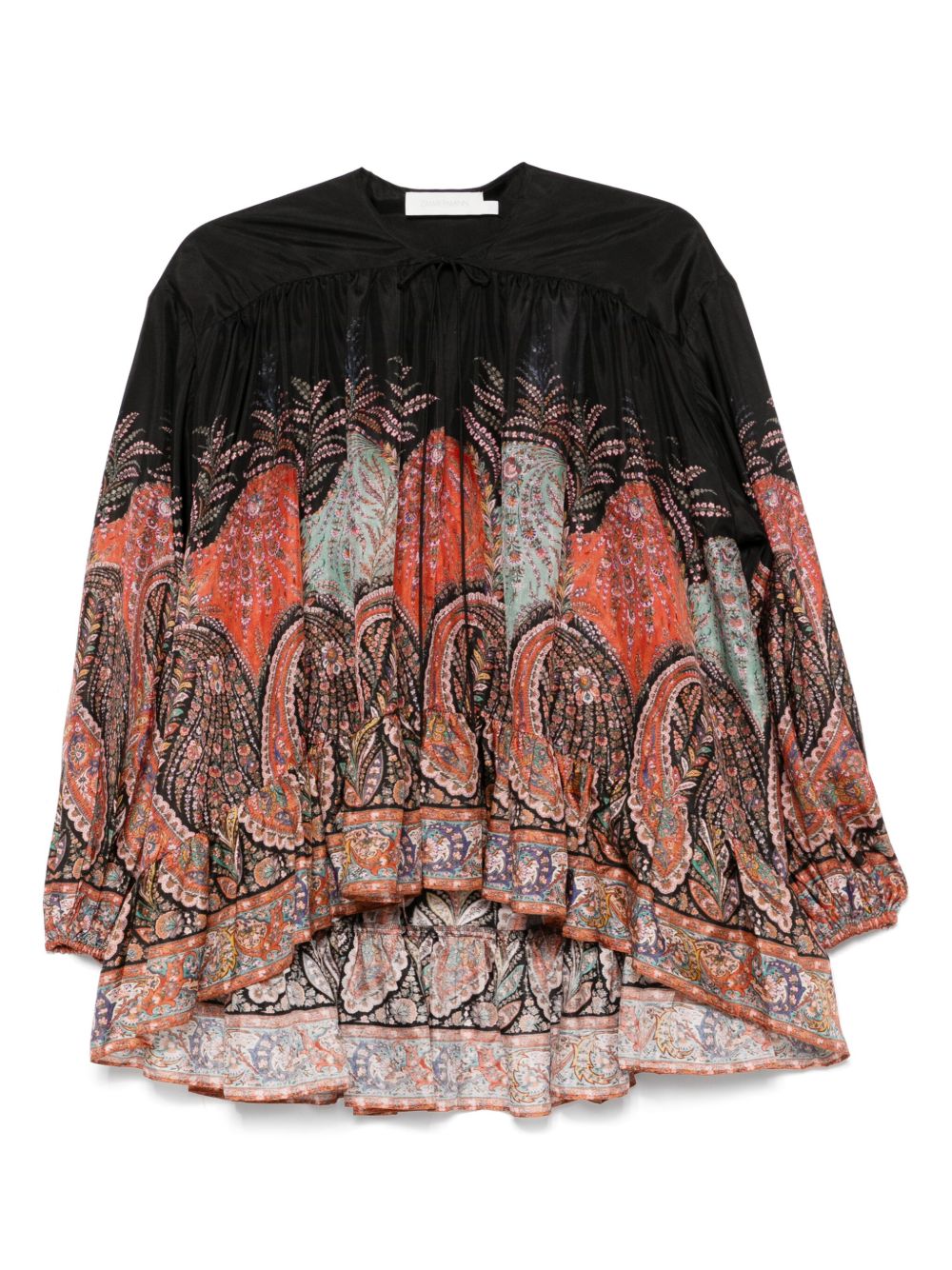 Zimmermann Rhiannon Ruffle Blouse with Puff Sleeves Zimmermann