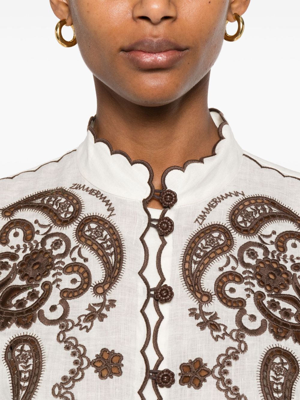 Zimmermann Ascension Embroidered Shirt Zimmermann