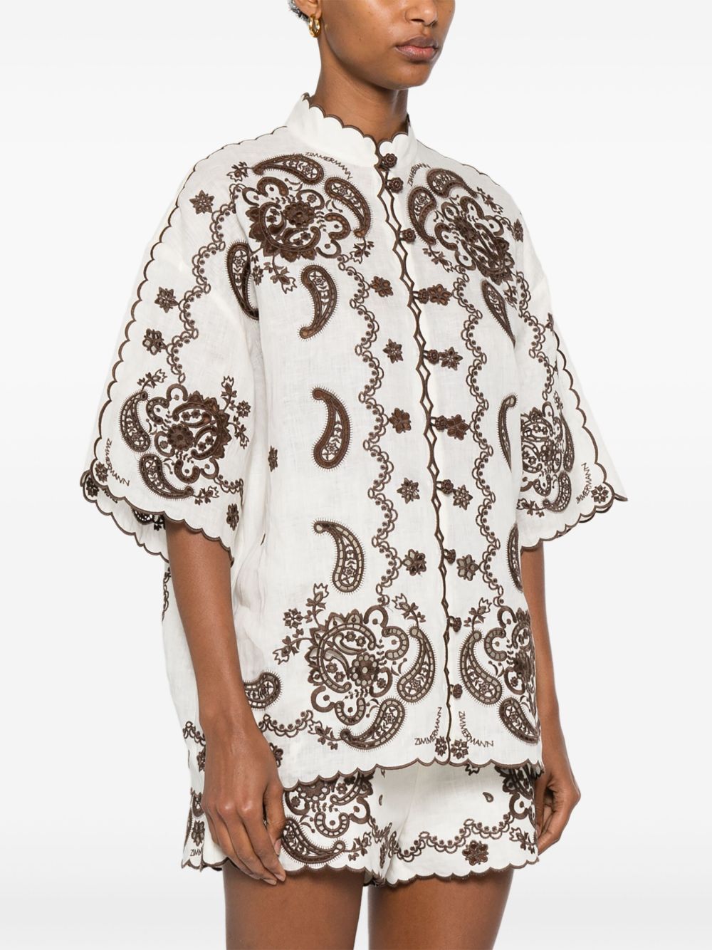 Zimmermann Ascension Embroidered Shirt Zimmermann