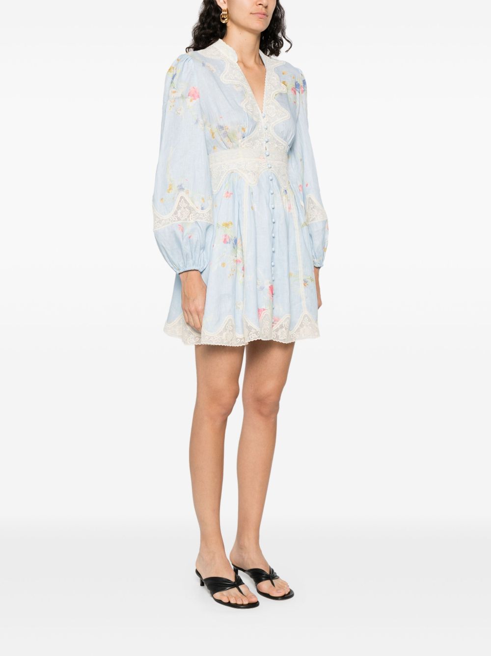 Zimmermann Lucky plunging lace mini dress Zimmermann