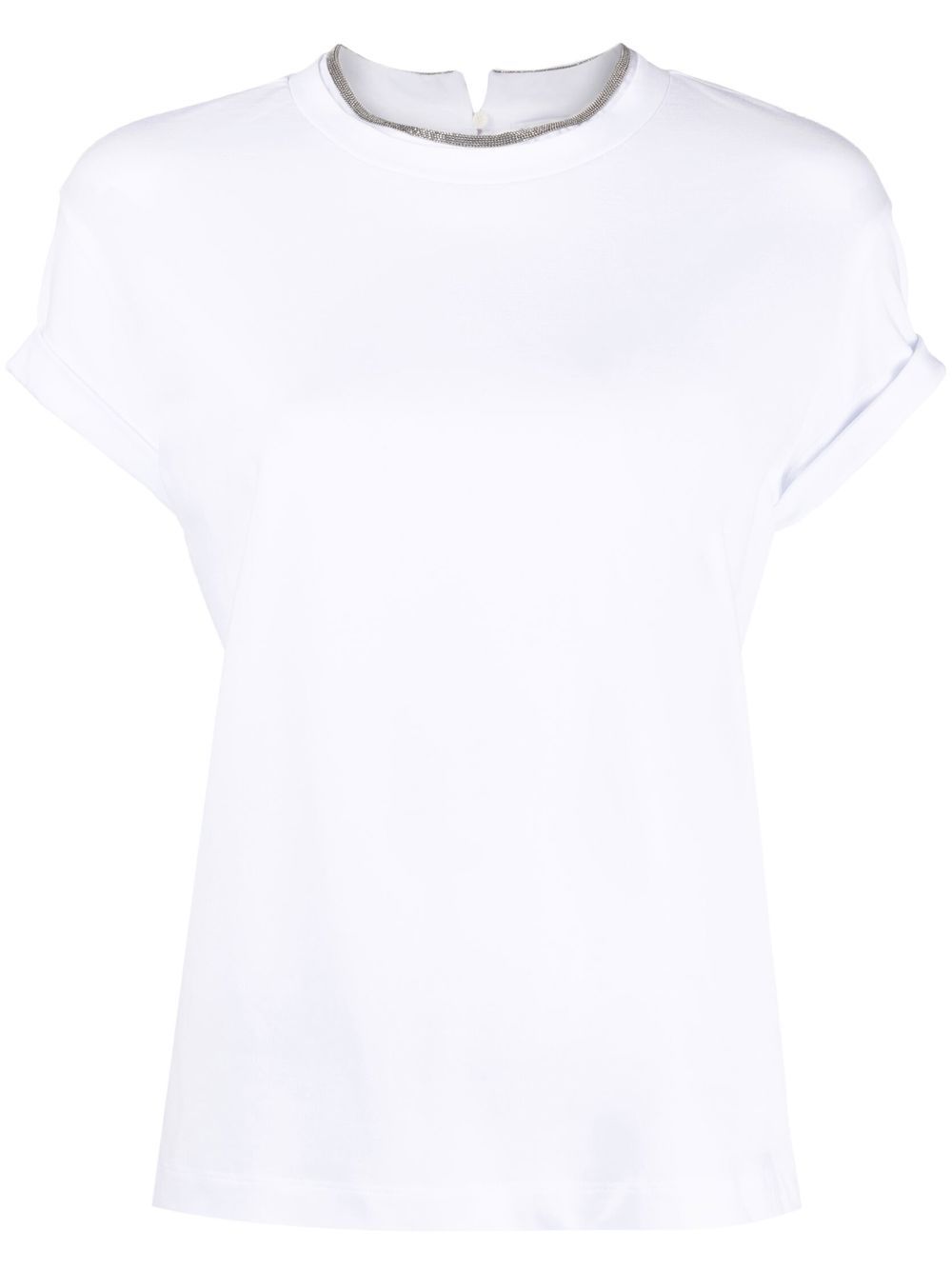 Brunello Cucinelli Chain-trim round-neck t-shirt Brunello Cucinelli