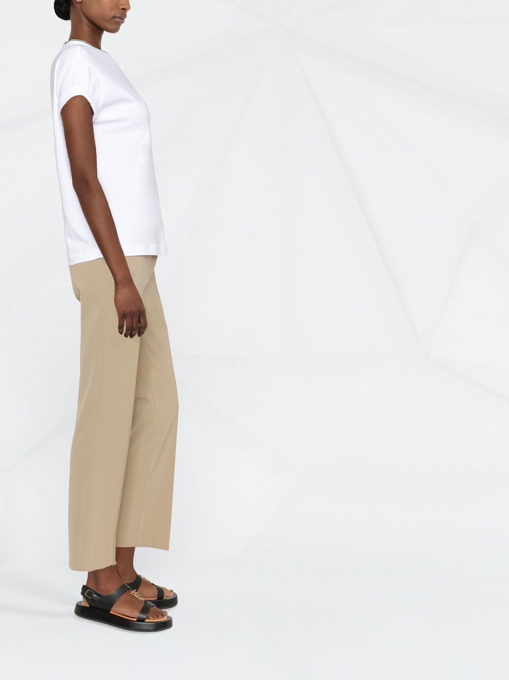 Brunello Cucinelli Chain-trim round-neck t-shirt Brunello Cucinelli