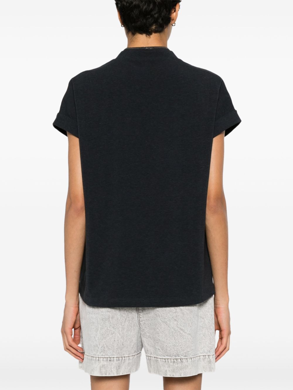 Brunello Cucinelli Monili-chain cotton T-shirt Brunello Cucinelli