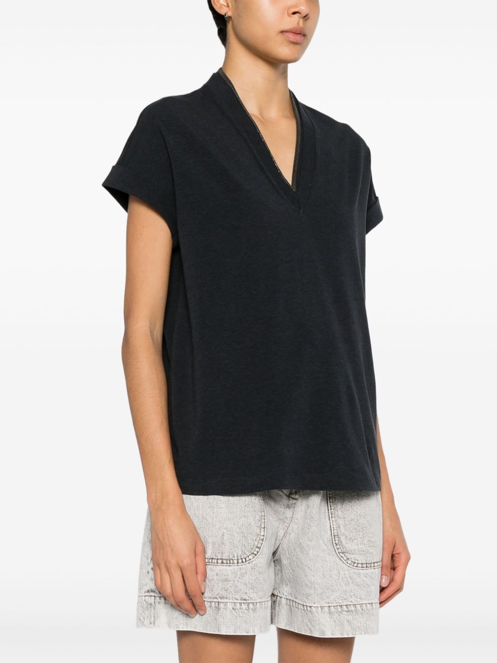Brunello Cucinelli T-shirts and Polos Grey Brunello Cucinelli