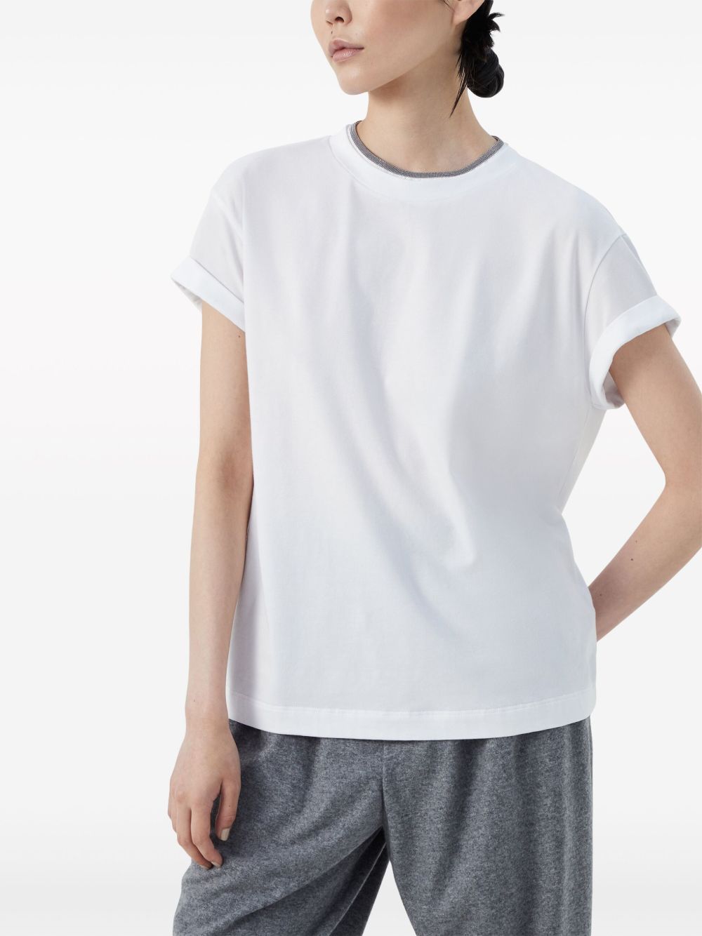 Brunello Cucinelli T-shirts and Polos White Brunello Cucinelli