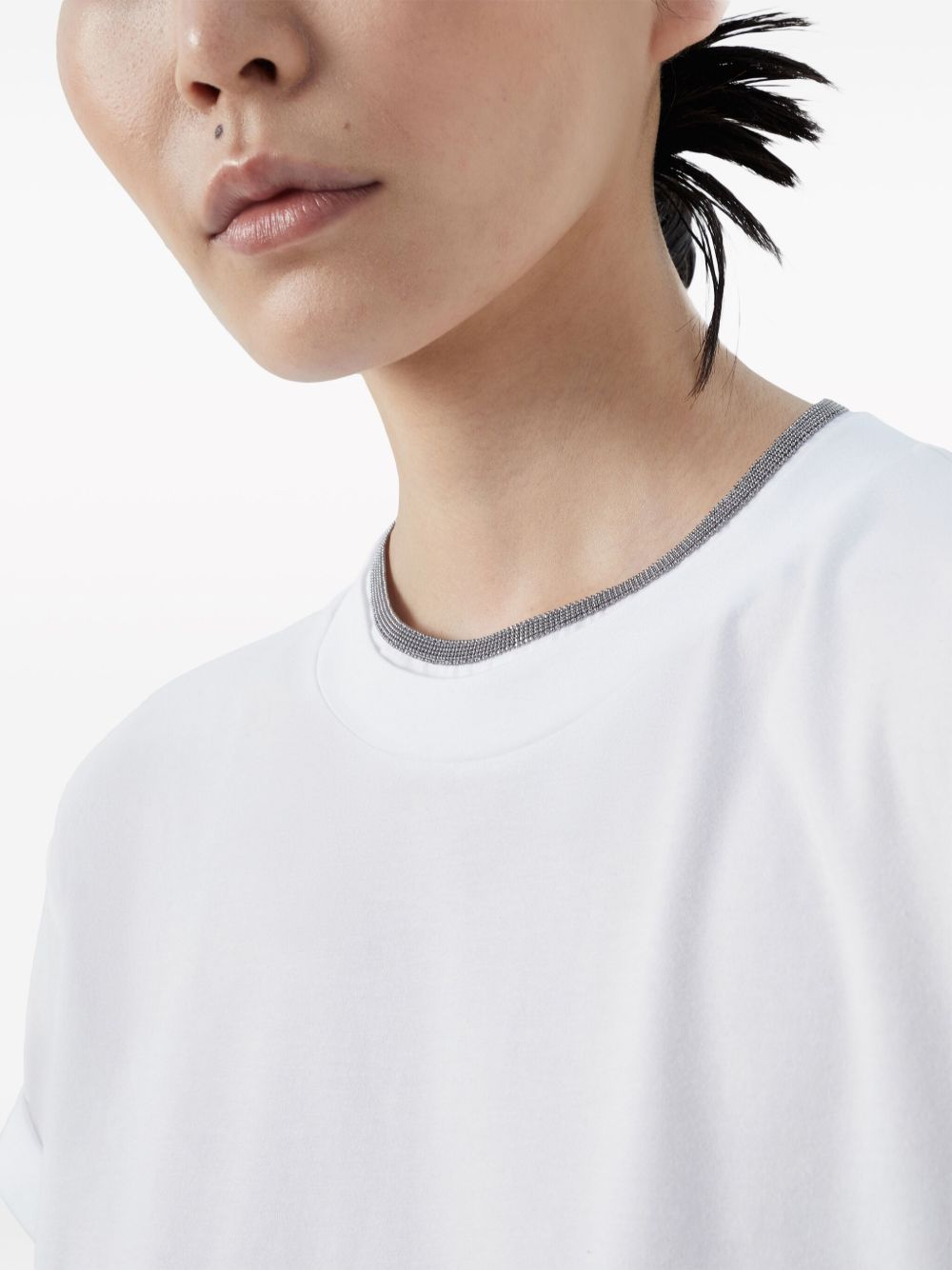 Brunello Cucinelli T-shirts and Polos White Brunello Cucinelli