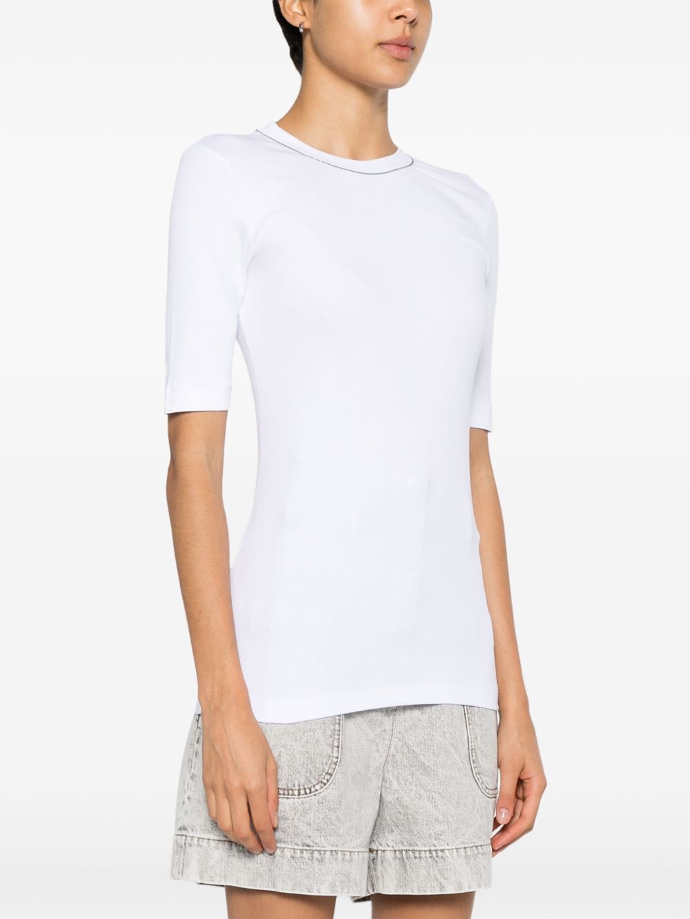 Brunello Cucinelli T-shirts and Polos White Brunello Cucinelli