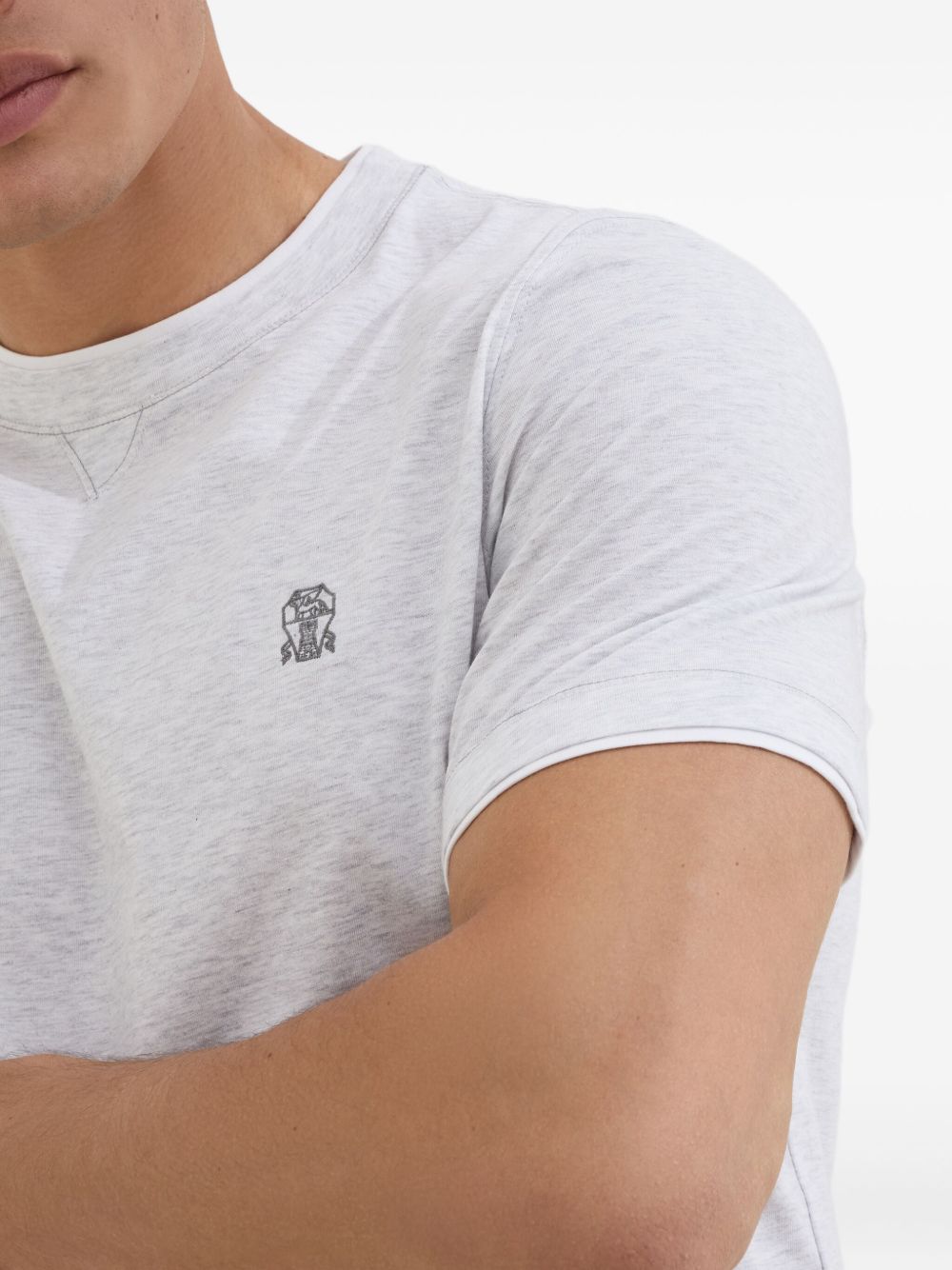 Brunello Cucinelli T-shirts and Polos Light Grey Brunello Cucinelli