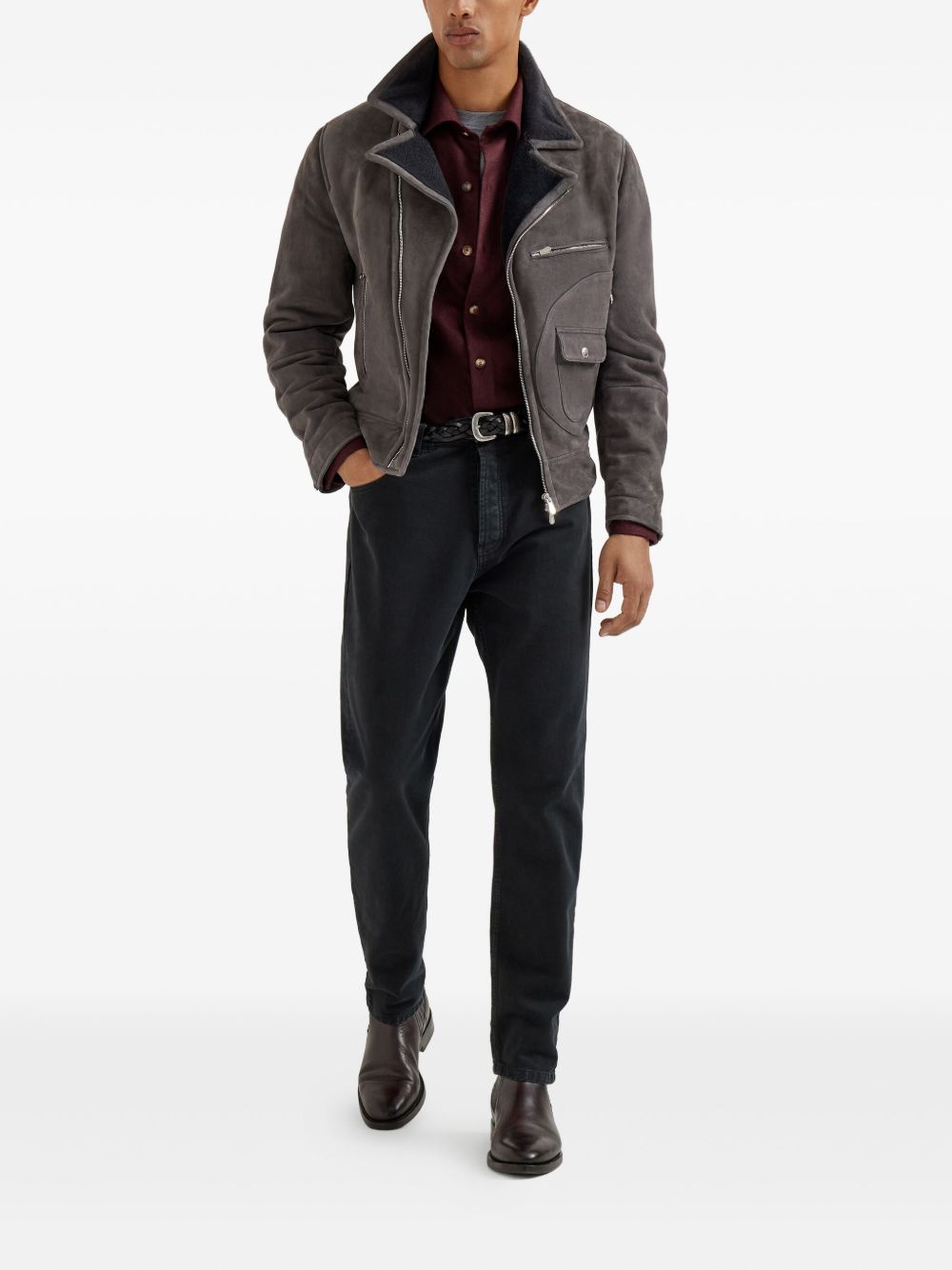 Brunello Cucinelli Crew neck T-shirt in cotton jersey with logo Brunello Cucinelli