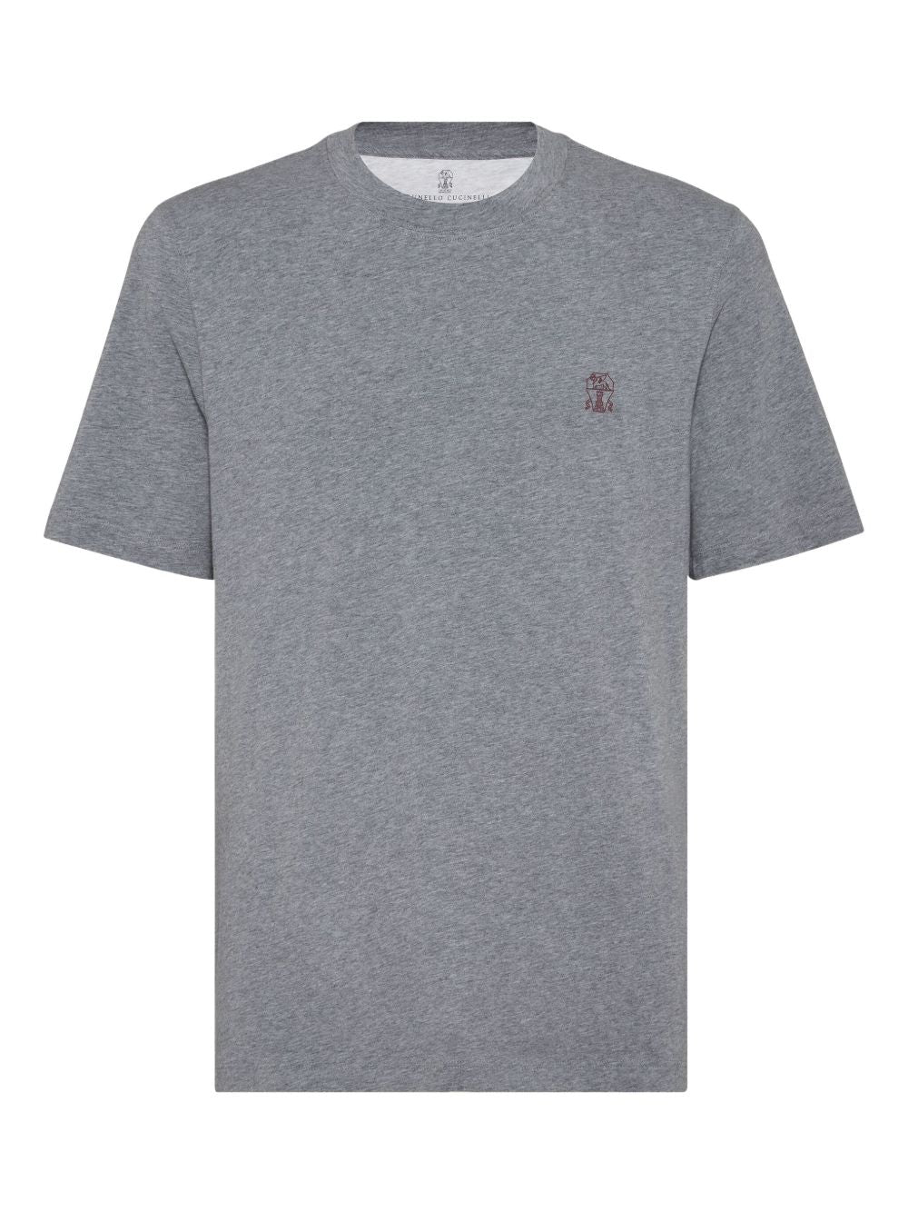 Brunello Cucinelli Crew neck T-shirt in cotton jersey with logo Brunello Cucinelli