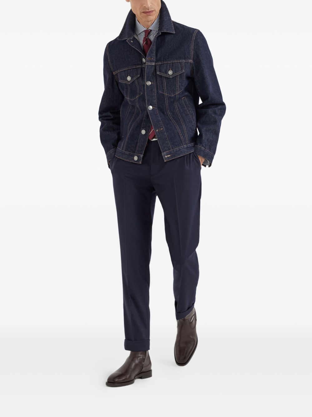 Brunello Cucinelli Striped button-up shirt Brunello Cucinelli